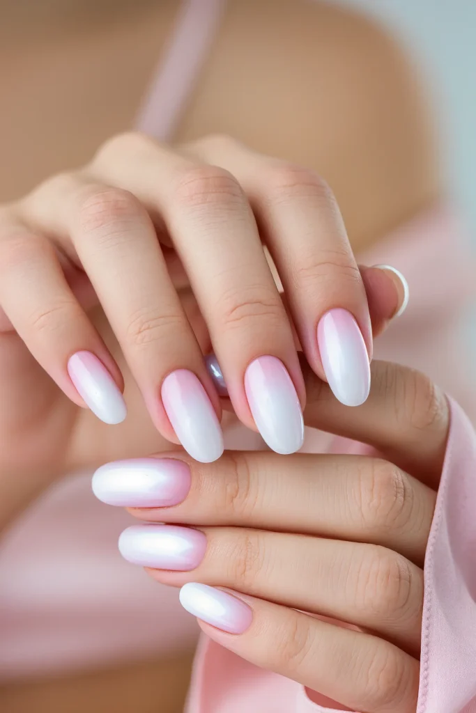 Blush Pink Aura Nails