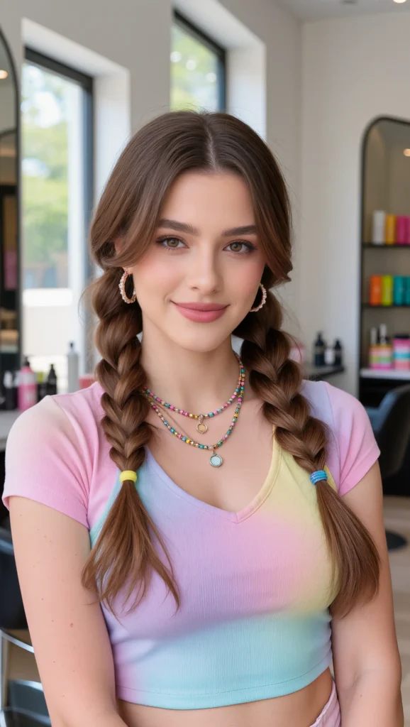 25 Cute Summer Hair Looks for 2026 9 Braided Pigtails