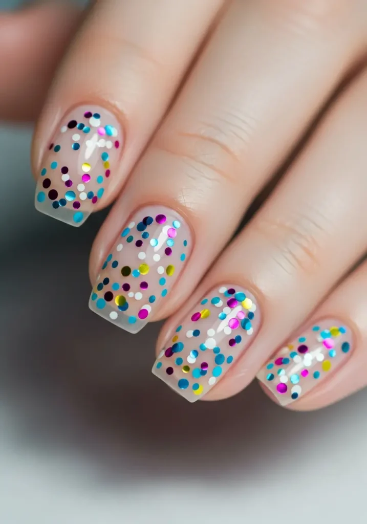 Confetti Party Nails