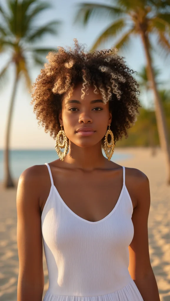 Curly Afro with Defined Edges