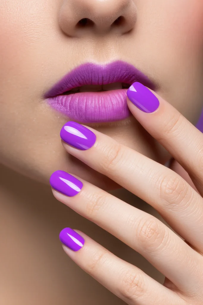 Electric Orchid Nails