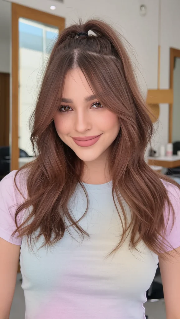 25 Cute Summer Hair Looks for 2026 25 Half-Up High Pony