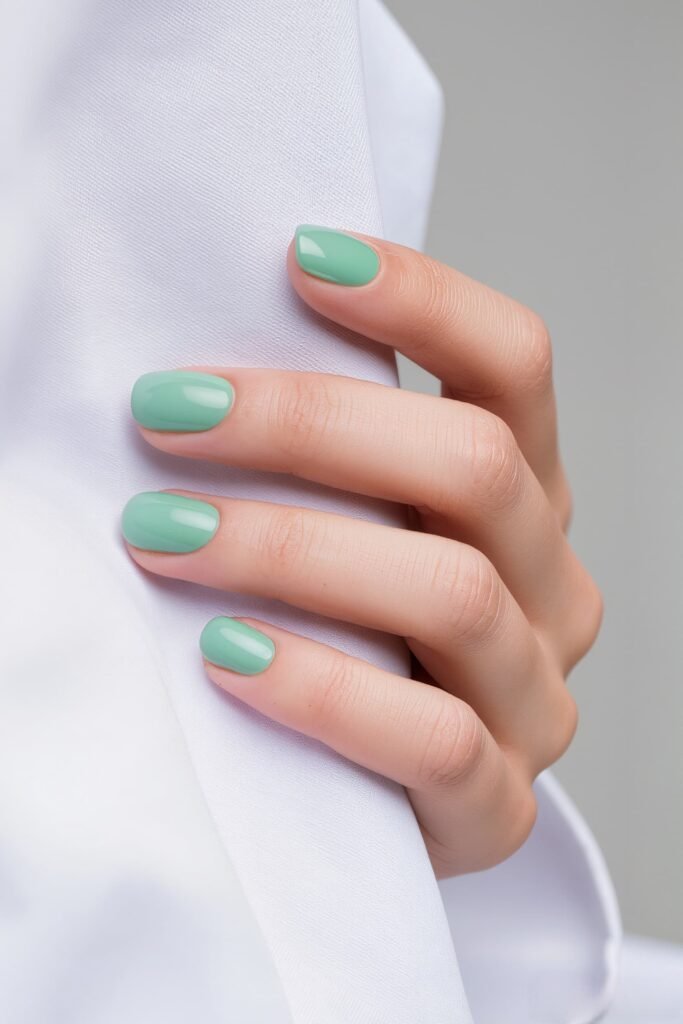 Mint Green Fresh Nails