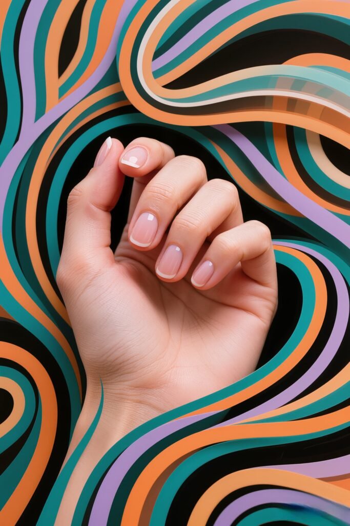 Colorful Swirl Nails