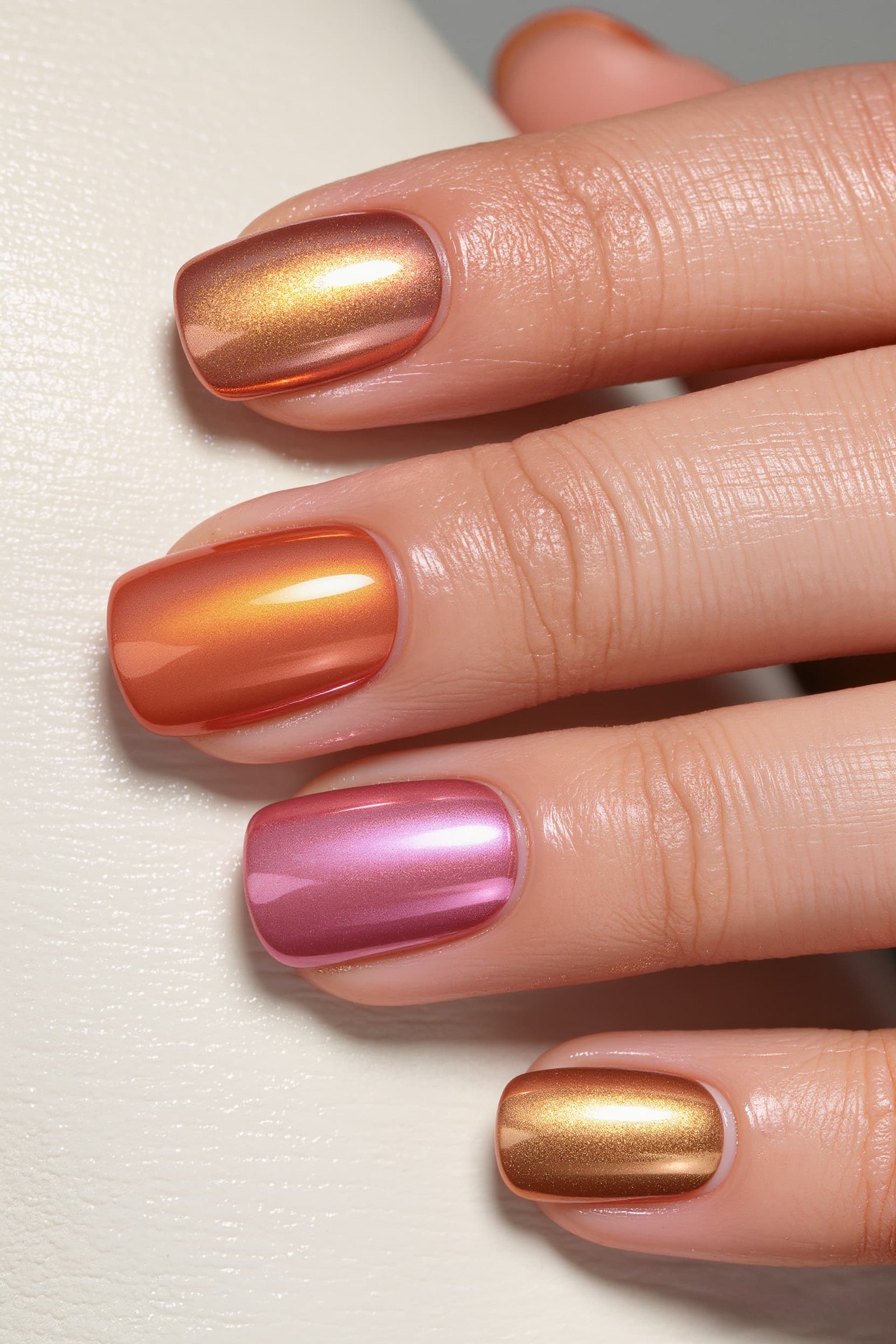 Chrome Sunset Nails