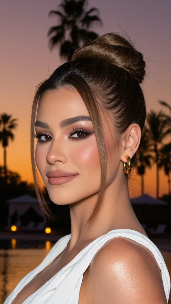 Gelled Baby Hair + Bun