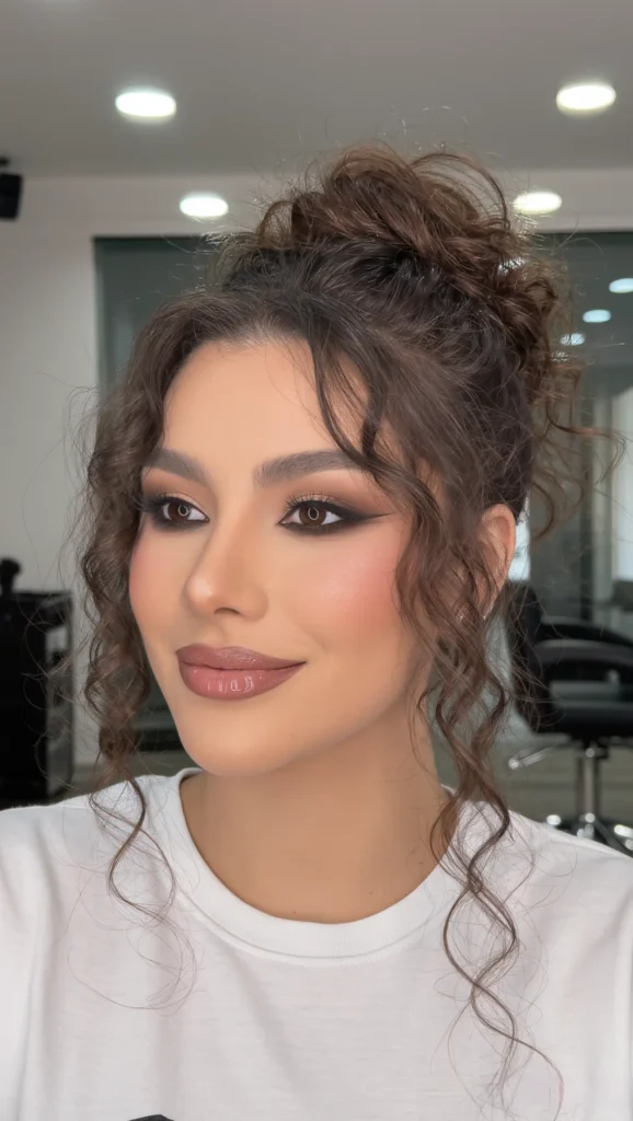 Curly Messy Bun
