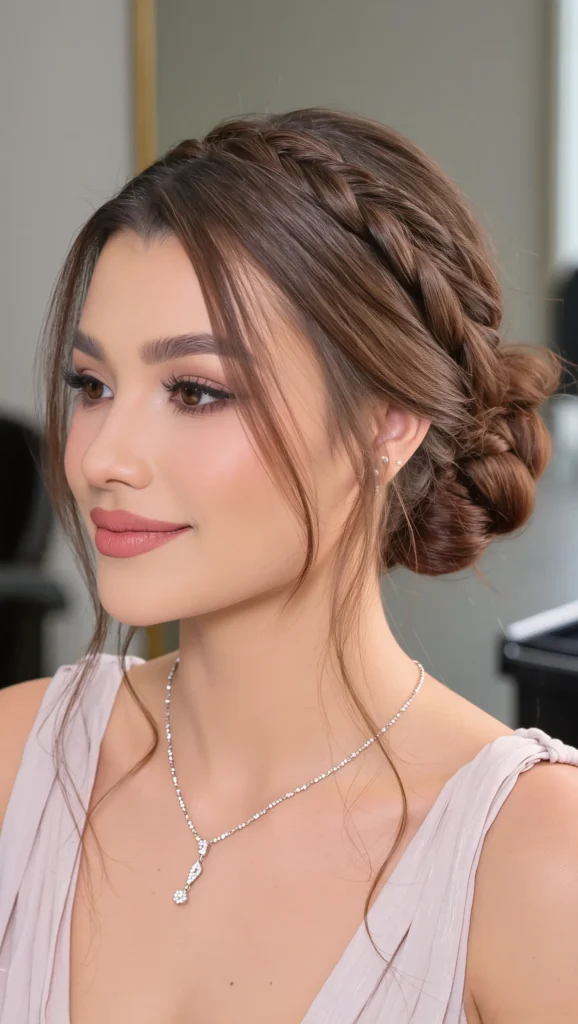 24 Braided Summer Hairstyles 2026 18 Braided Crown with Bun