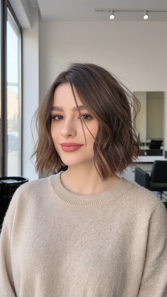 Chin-Length Curly Bob