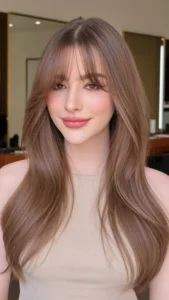 Curtain Bangs with Long Hair