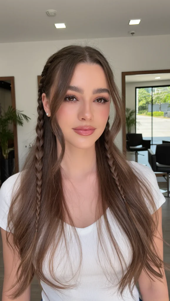 25 Long Summer Hairstyles 2026 11 Double Braids