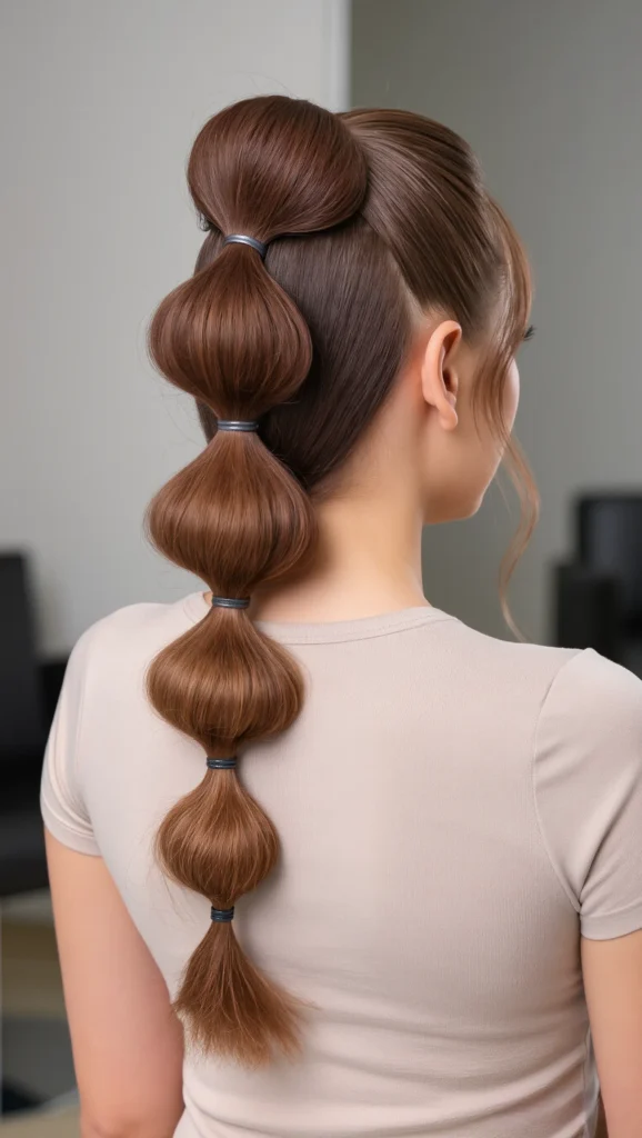 25 Long Summer Hairstyles 2026 6 Bubble Ponytail