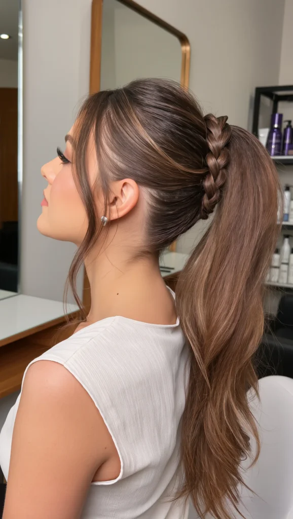 25 Long Summer Hairstyles 2026 24 Braided Ponytail Wrap