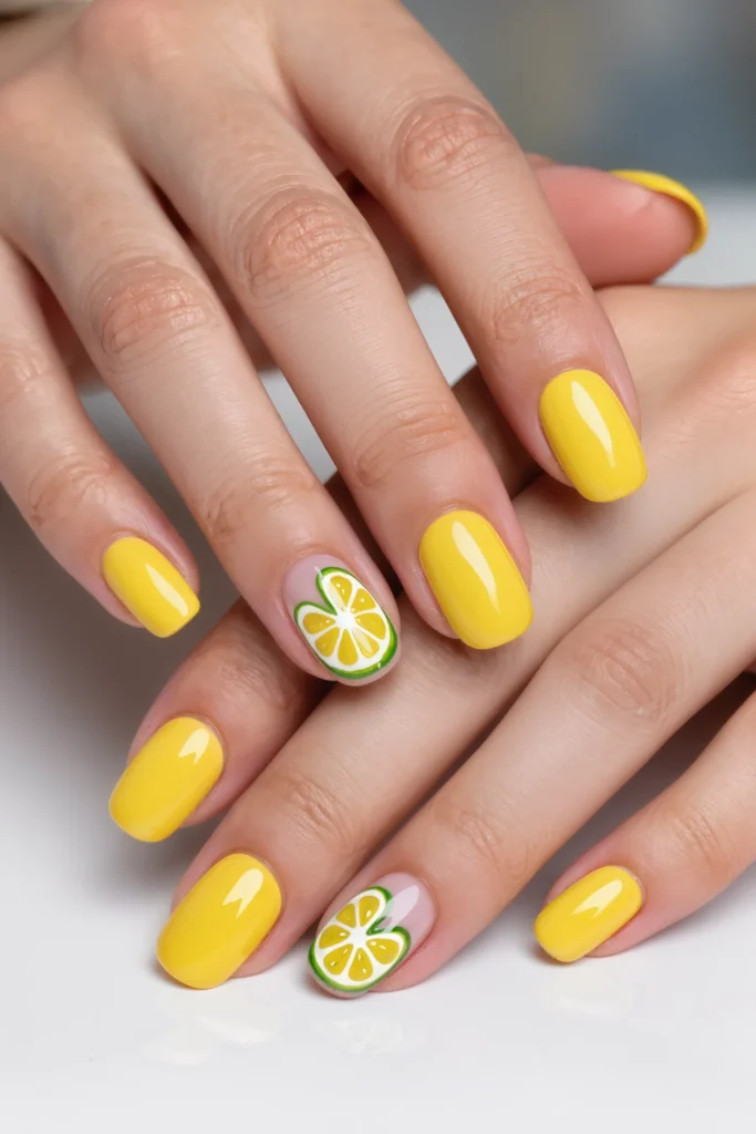 Lemon Zest Nails