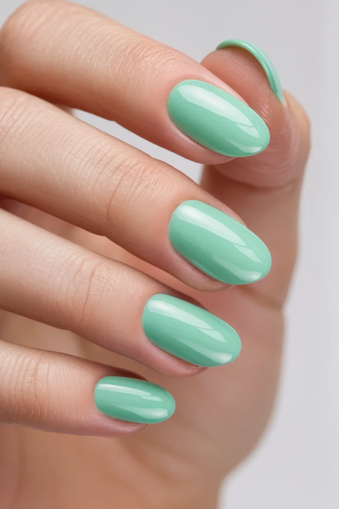 Mint Green Fresh Nails