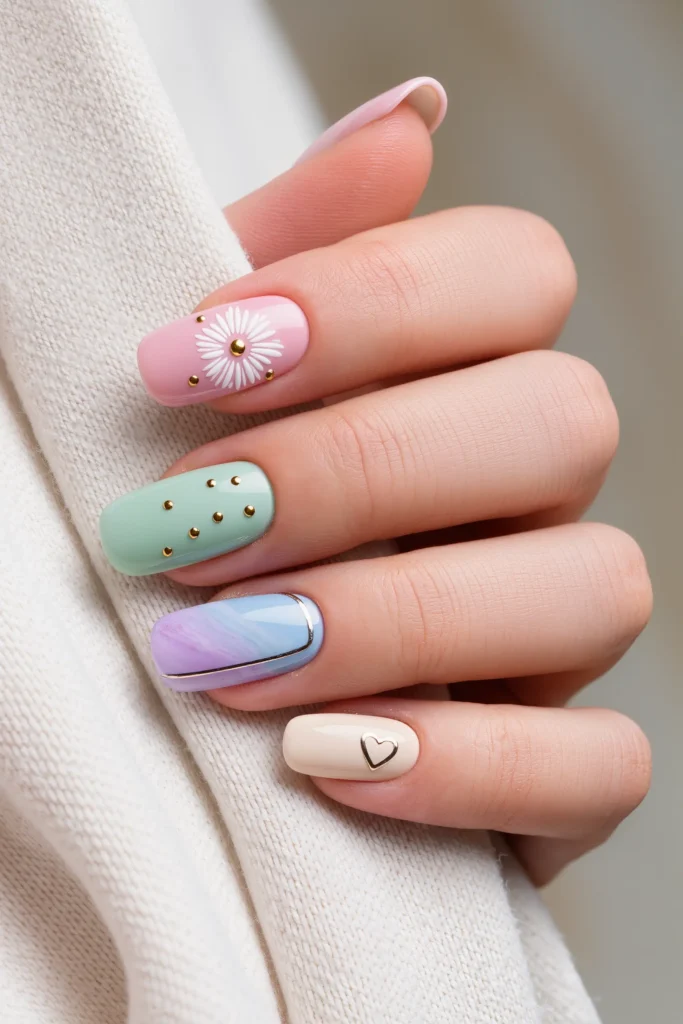Mismatched Nails