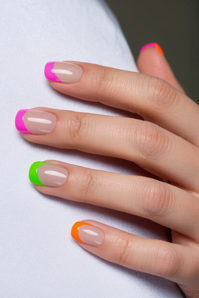 Neon French Tips