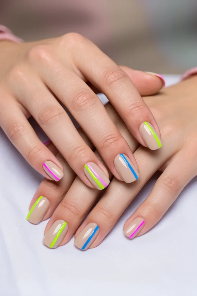 Nude with Neon Accents