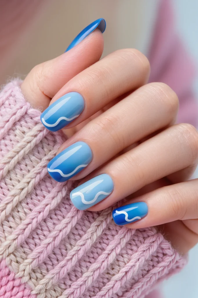 Ocean Wave Nails