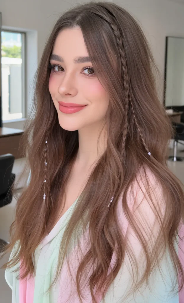 Mini Braids in Open Hair