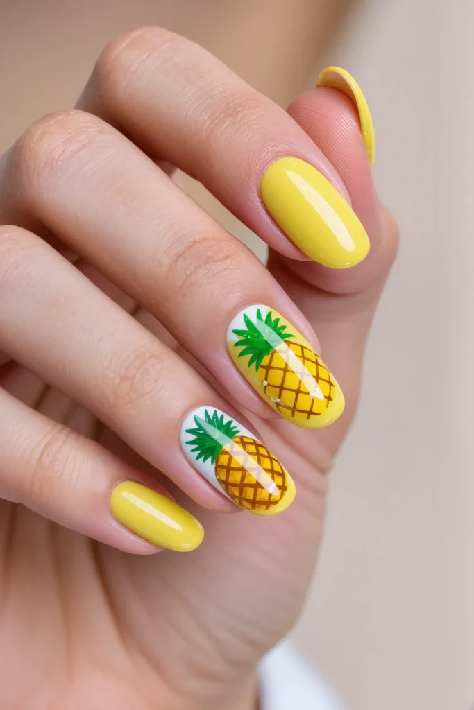 Pineapple Party Nails