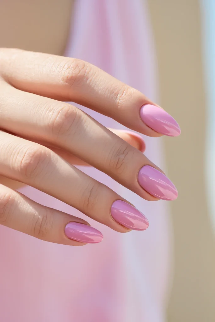 Sheer Pink Builder Gel Nails