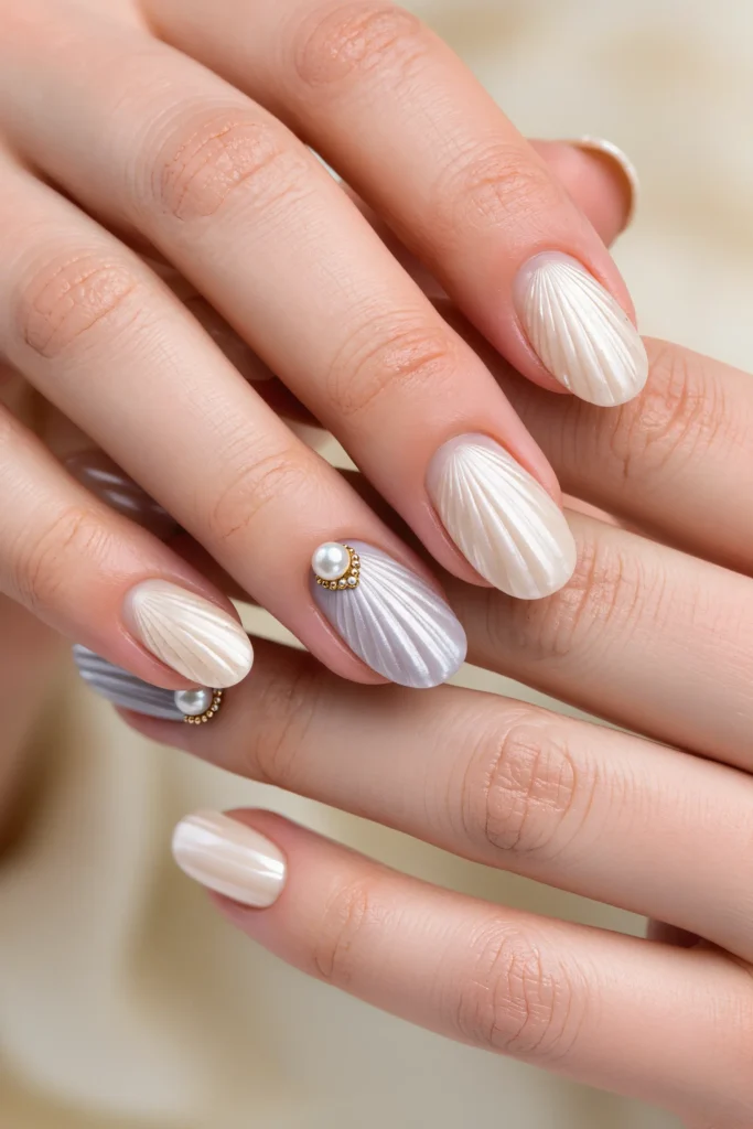 Shell & Pearl Nails