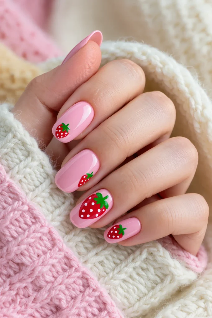 Strawberry Girl Nails