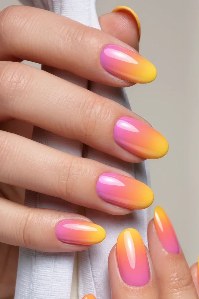 Sunset Ombre Nails