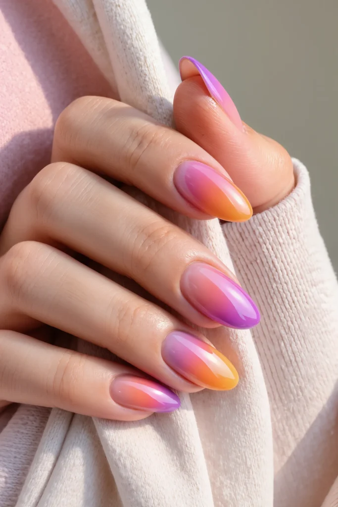 Sunset Ombré Nails
