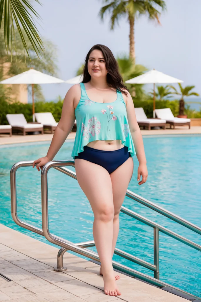 Tankini with Flowy Top