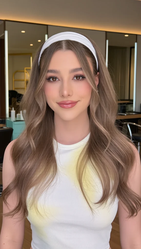 25 Cute Summer Hair Looks for 2026 24 Wavy Hair with Headband