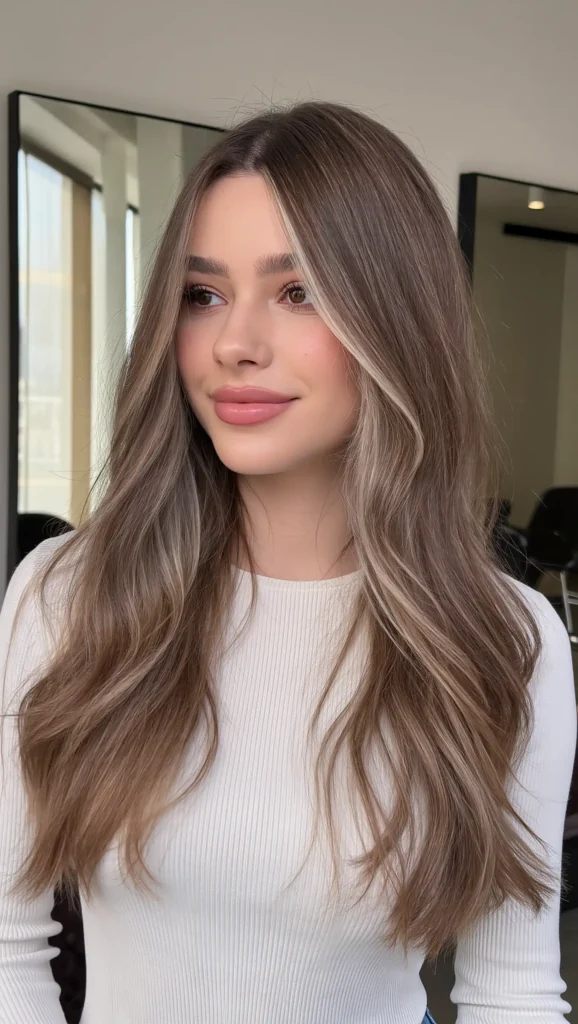 Balayage Highlights on Brunette