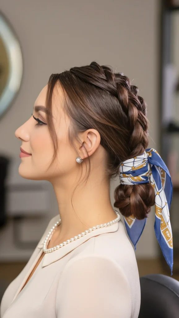 25 Bandana Summer Hairstyles for 2026 That Are Cute, Easy & Trendy 22 Bandana-Wrapped Braided Bun