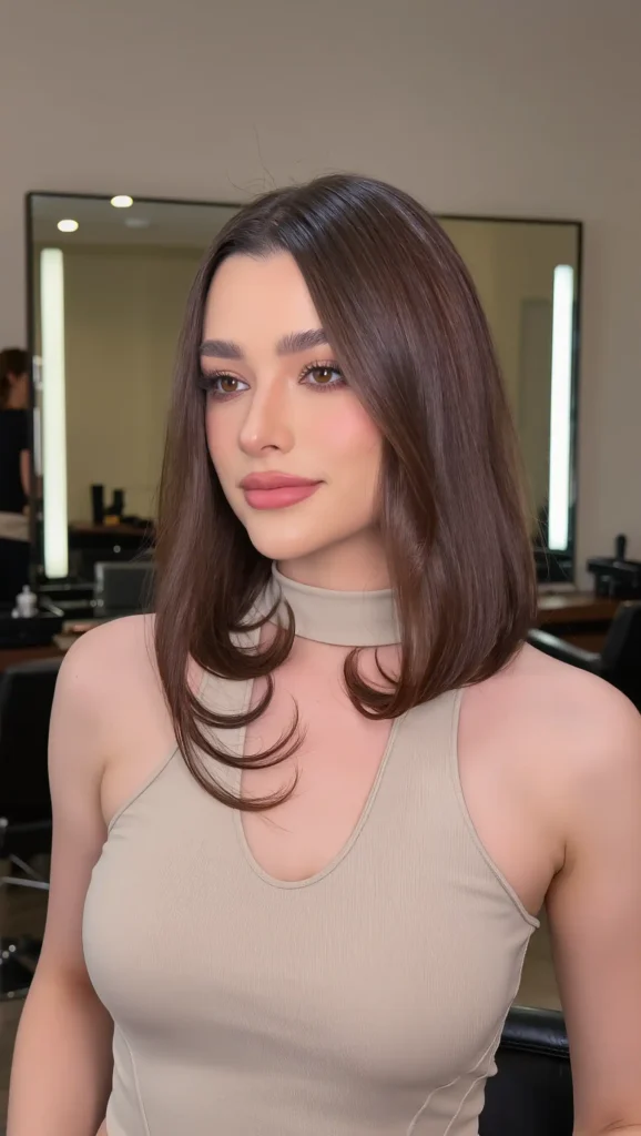 25 Summer Haircuts for Heart Face Shape 2026 That Are Seriously Flattering 9 Blunt Lob with Side Part