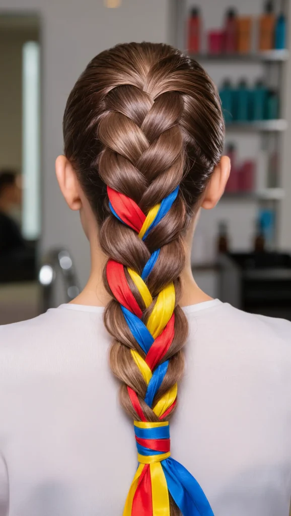 25 Bandana Summer Hairstyles for 2026 That Are Cute, Easy & Trendy 6 Braided Ponytail With Bandana Weave
