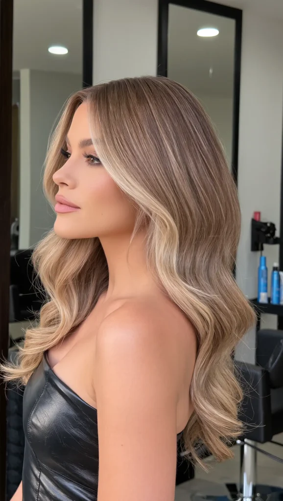 Brunette with Blonde Highlights