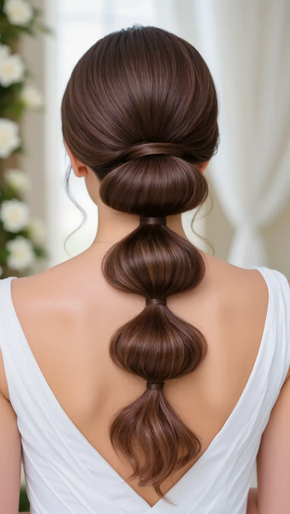 Bubble Ponytail Bridal Style