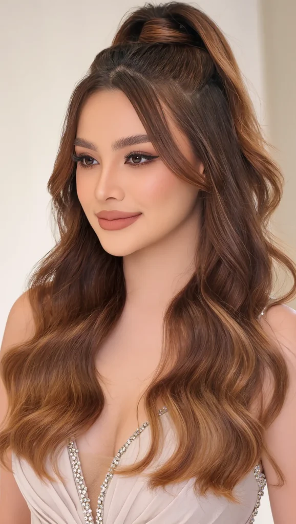 24 Summer Prom Hairstyles for 2026 That Are Glamorous, Trendy & Heat-Proof 5 Half-Up Half-Down Curls