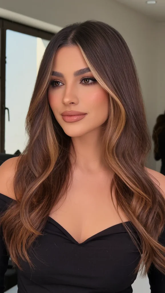 Caramel Highlights on Brunette