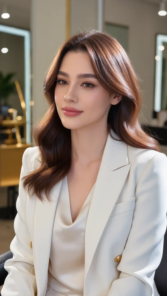 25 Hair Colors That Always Look Expensive in 2026 23 Chestnut Gloss Brown