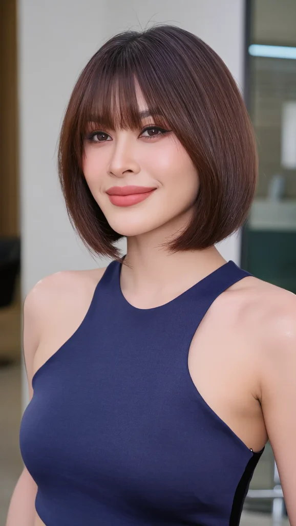 24 Summer French Bob Haircuts for 2026 That Are Chic, Timeless & Effortlessly Parisian 16 Chin-Length French Bob with Micro Bangs