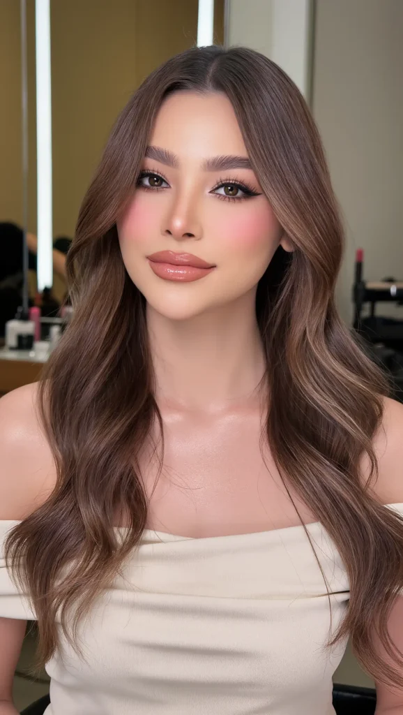 Chocolate Brown with Highlights