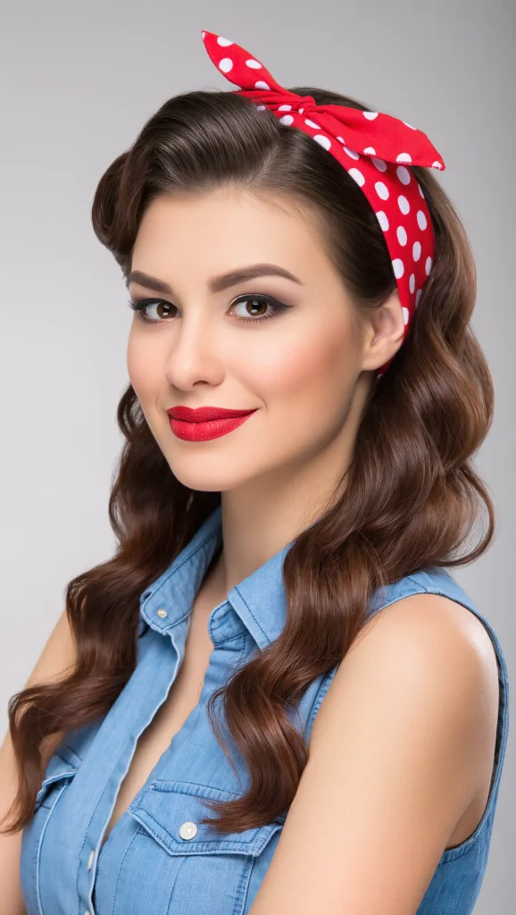 25 Bandana Summer Hairstyles for 2026 That Are Cute, Easy & Trendy 26 Classic Rosie-The-Riveter Bandana Style