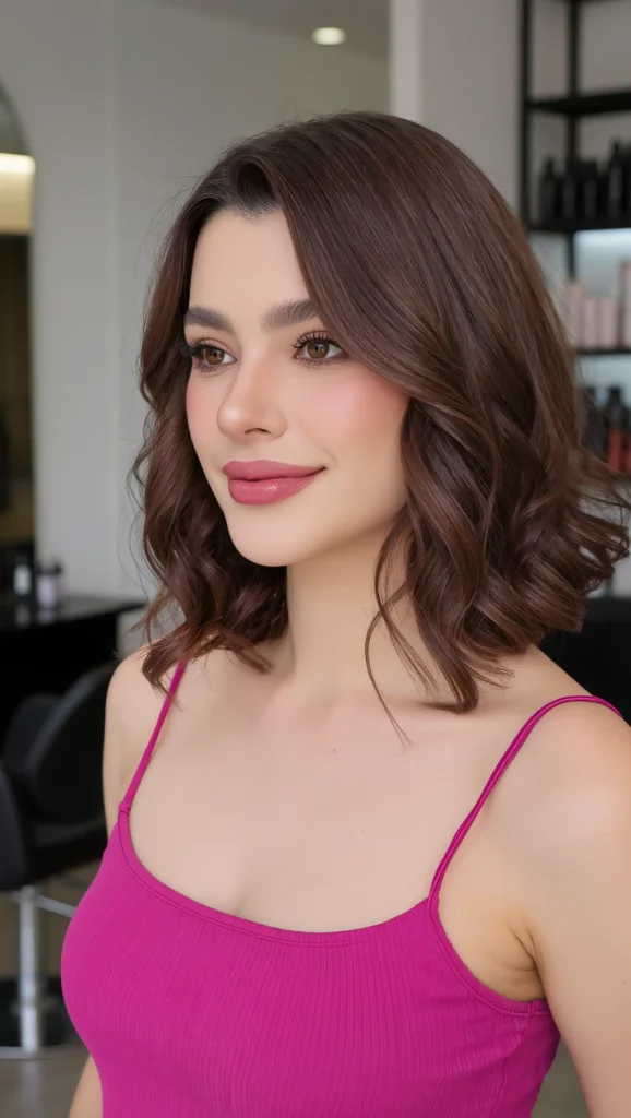 24 Summer Vacation Haircuts 2026 That Are Totally Travel-Ready 15 Curly Shoulder-Length Hair