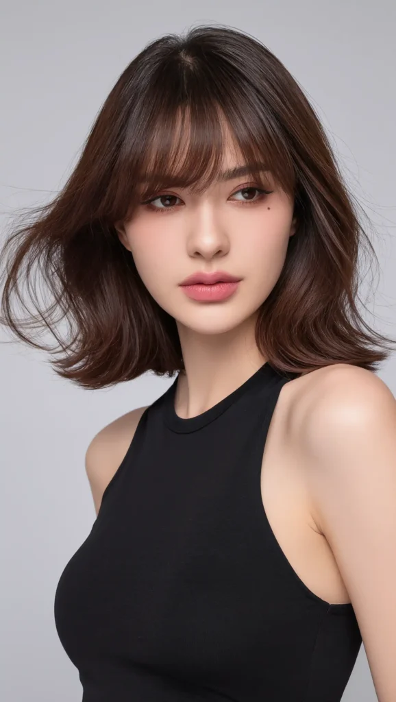 Curtain Bangs Bob