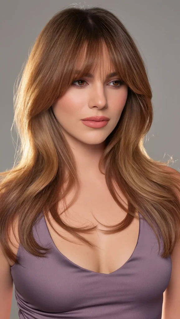 Curtain Bangs with Medium Layers