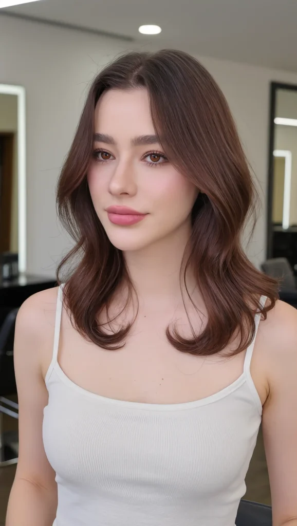 Feathered Mid-Length Hair