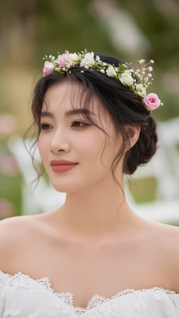 Floral Bun Updo