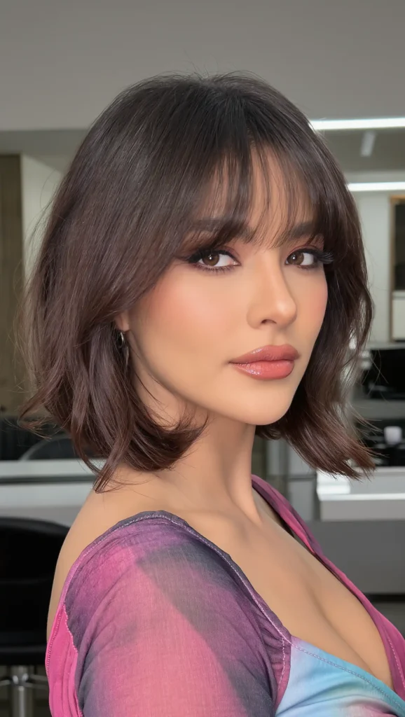 24 Summer Vacation Haircuts 2026 That Are Totally Travel-Ready 11 French Bob with Wispy Bangs